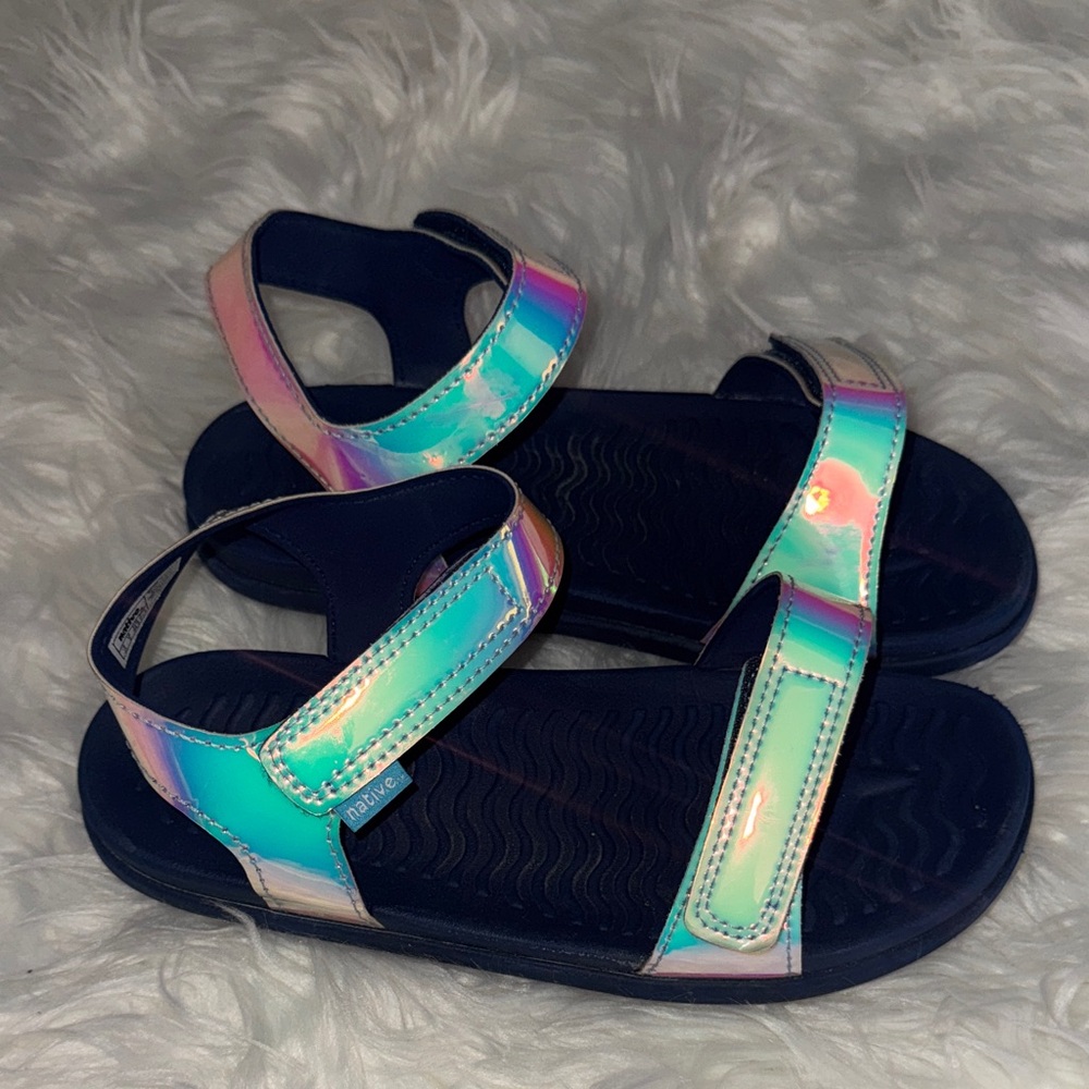 Native Holographic Kids' Sandals - Picture 1 of 5